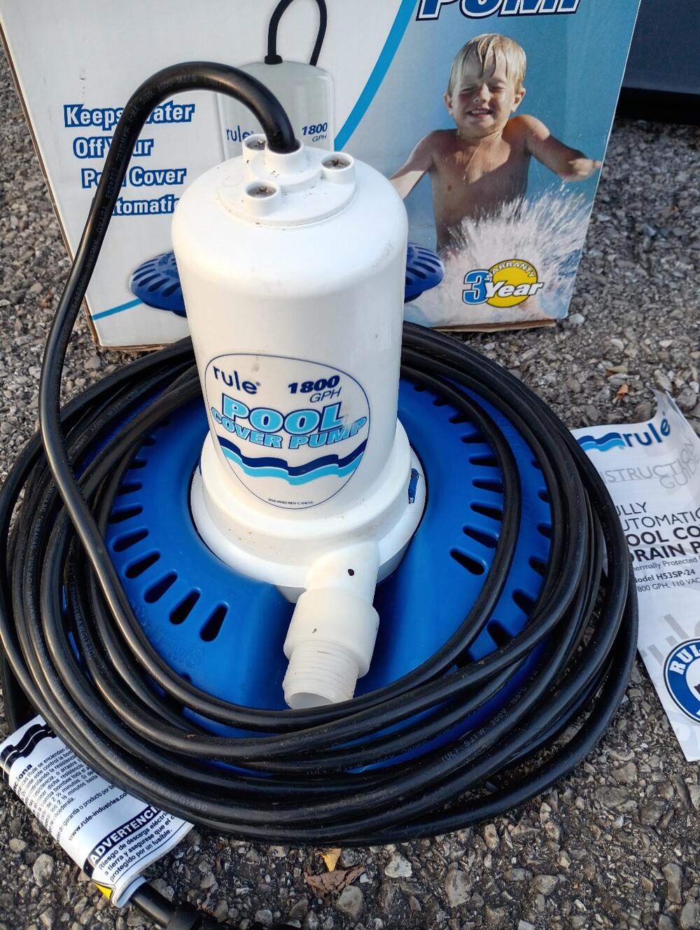 Nice! Rule - Pool Cover Pump 1800gph - Picture 2 of 5